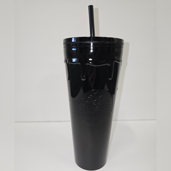 Starbucks 2024 Matte Black Ooze Drip Slime Venti Tumbler Cup. NWT. - Picture 1 of 7